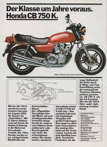 Honda 750 advertising - honda, cb